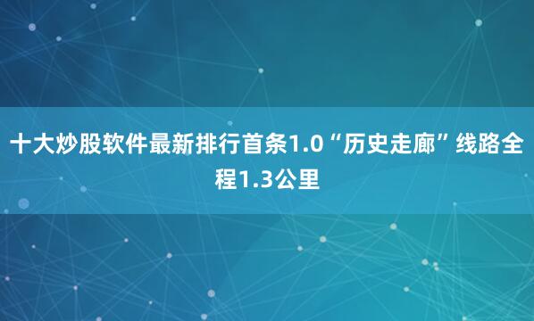 十大炒股软件最新排行首条1.0“历史走廊”线路全程1.3公里